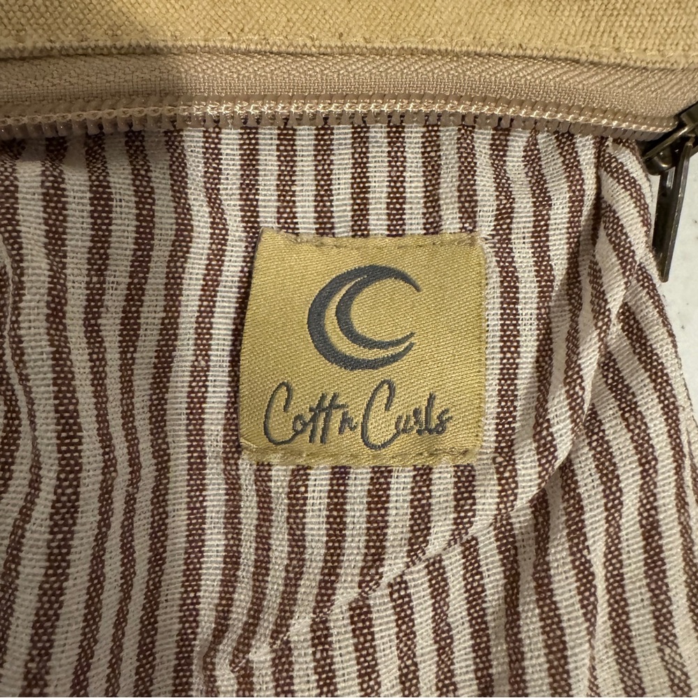 Cott N Curls Daisy Coin Purse Flower Bag Zipper 8x5 Cotton Leather Beach Summer - Picture 8 of 9